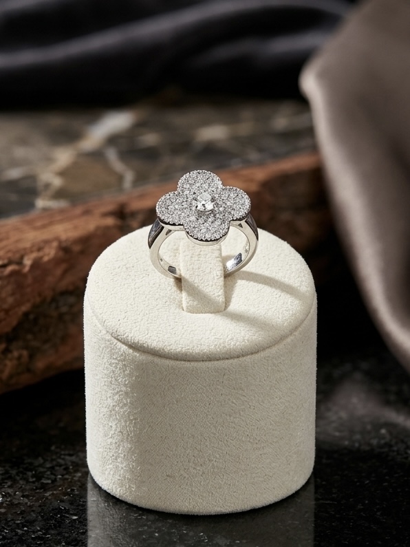 Zirconia Clover Ring